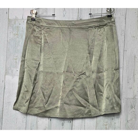 L*space Metallic Satin Mini Skirt Sz XL - Picture 5 of 7